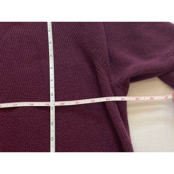 Croft & Barrow Cotton Blend Long Open Cardigan, Burgundy Red, Pockets, Size 2X - Picture 10 of 11
